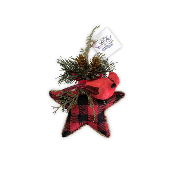 Country Cardinal Star Ornament