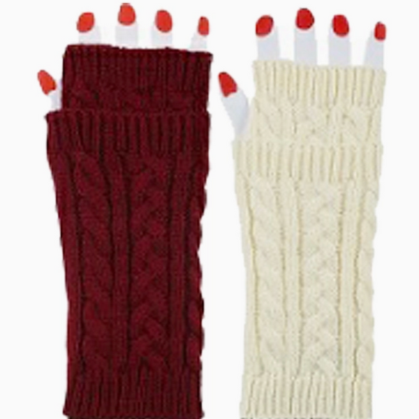 Cable Knit Short Fingerless Gloves – Lavender Pond Farm