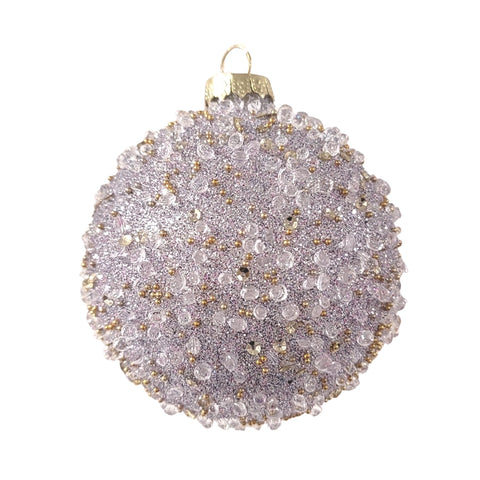 Lavender and Crystal Ornament