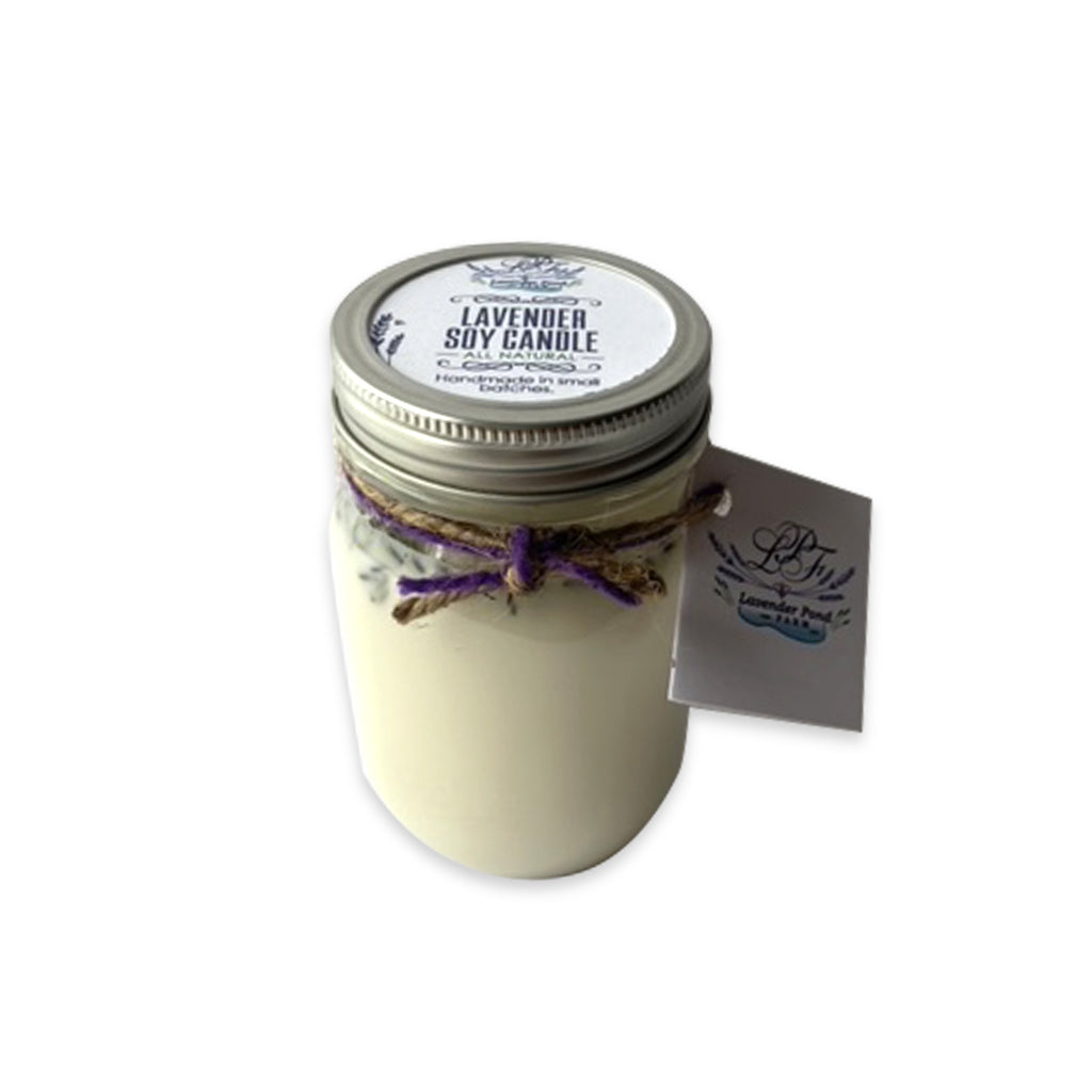 Clear Mason Jar Lavender Candle