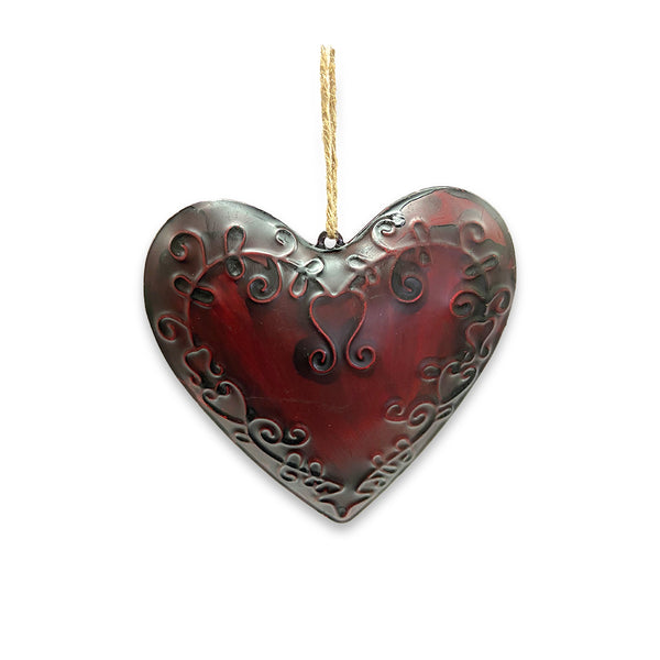 Garnet Heart Ornament