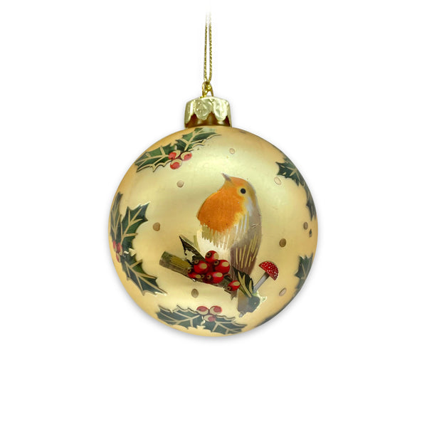 Matte Gold Bird Ornament
