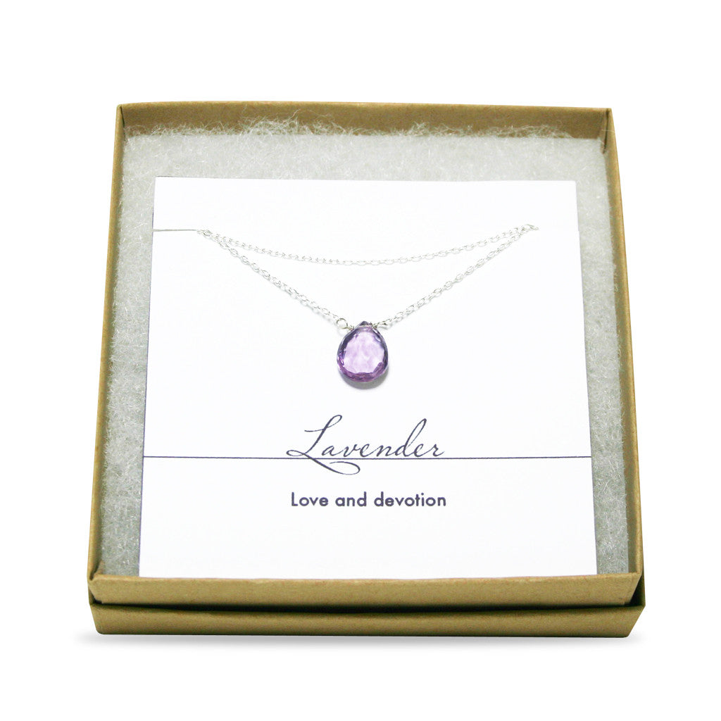 Lavender Heart Necklace by Susan Roberts