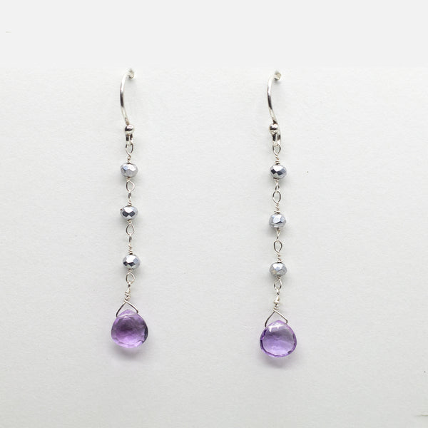 Lavender Waterfall Earrings by Susan Roberts